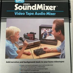 1991 Sima video sound mixer, video tape, audio mixer